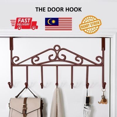 Metal Door Hook Hang Clothes Coats 7 Hooks Space Saver Besi Penggantung  Baju Kot Di Pintu 7 Cangkuk Jimat Ruang, Furniture & Home Living,  Furniture, Other Home Furniture on Carousell