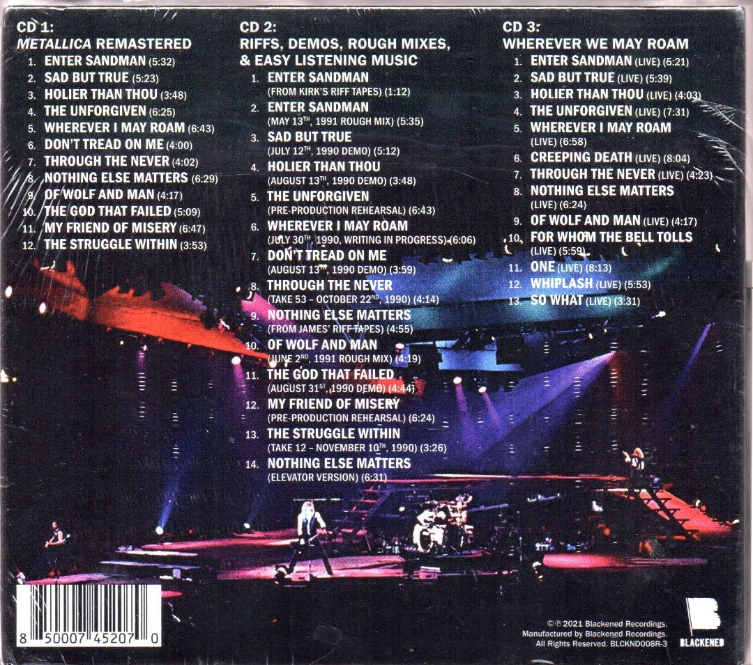 Metallica - Self Titled (Digipak Expanded Edition) 3CD, Hobbies & Toys ...