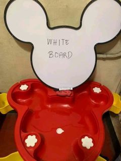 Mickey study table with chairs ( White board top )