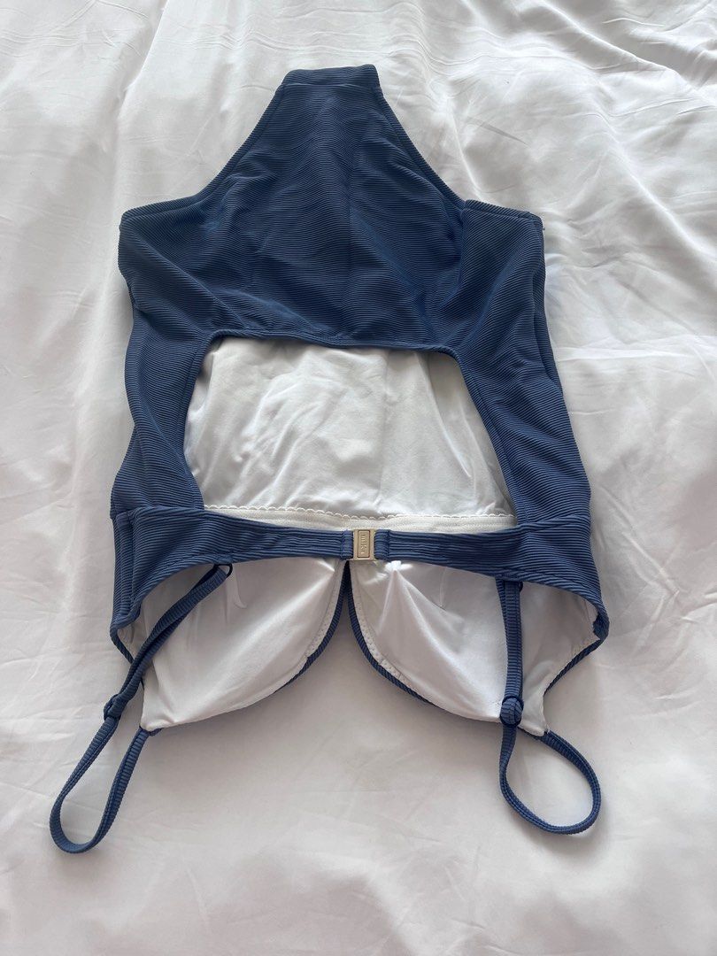 Milea seafolly swimsuit bikini blue size 10 36