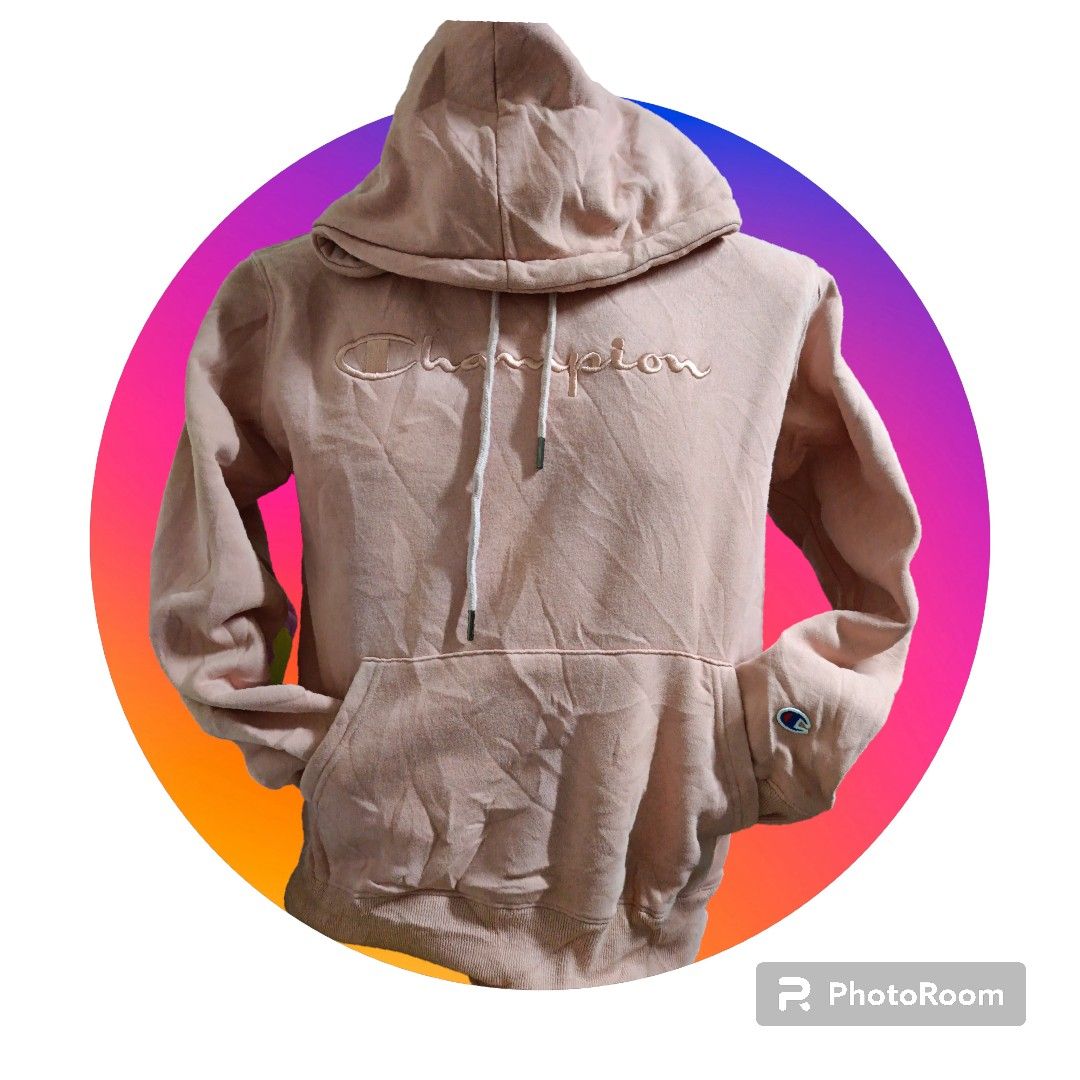Peach color champion hoodie shop