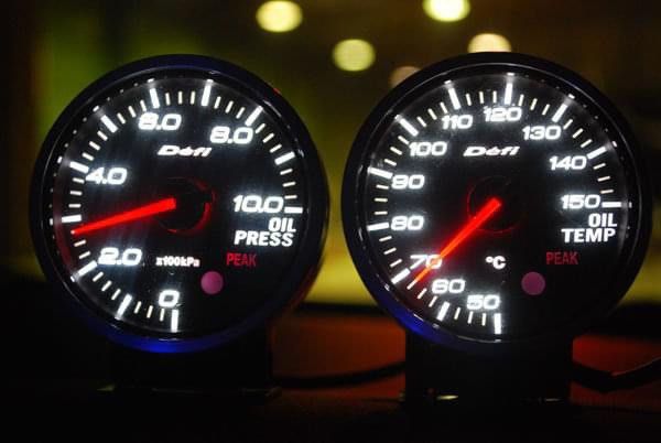 Original Defi BF gauge meter with controller. Oil temp and oil pressure ...