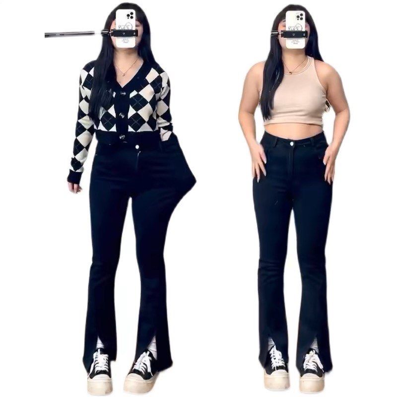 Cheap bell bottom jeans plus size online