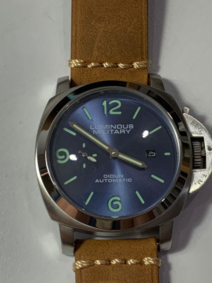 Preloved Didun Luminous Military Stainless Steel Blue California Sandwich Dial Automatic Watch