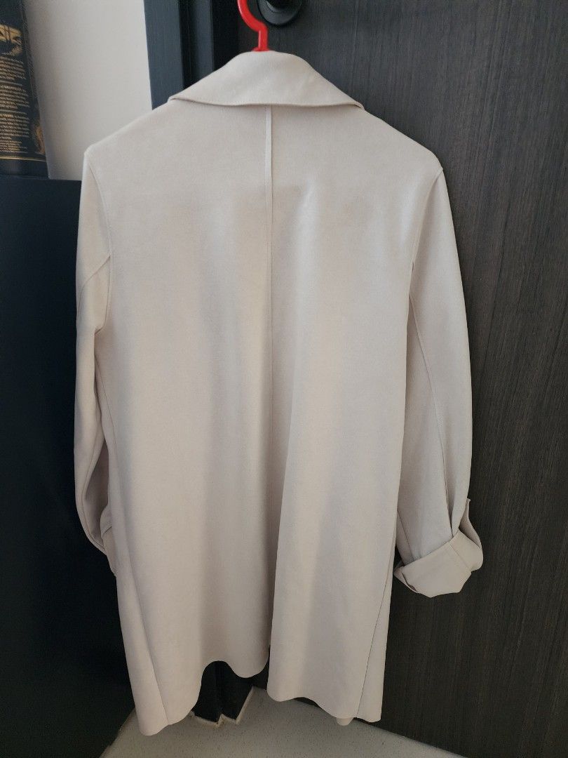White suede coat cheap