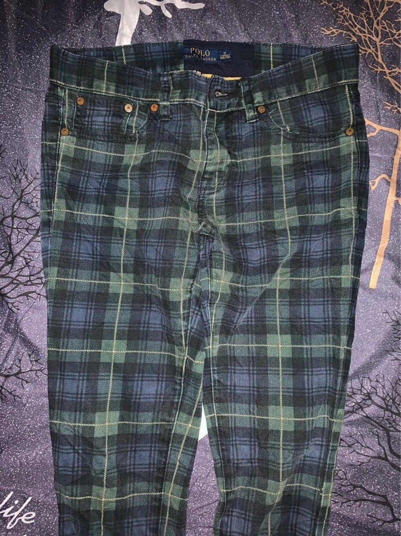 Ralph Lauren Blackwatch Tartan Plaid Casual Pants Trousers