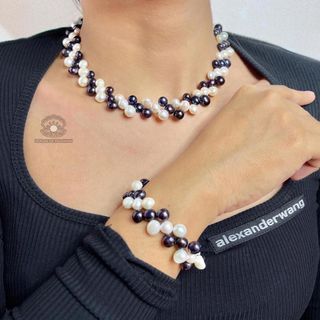 Real Frehwater Pearl Necklace & Bracelet