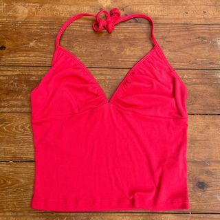 Aritzia Sunday Best Red Backless ~ Polly Halter Top