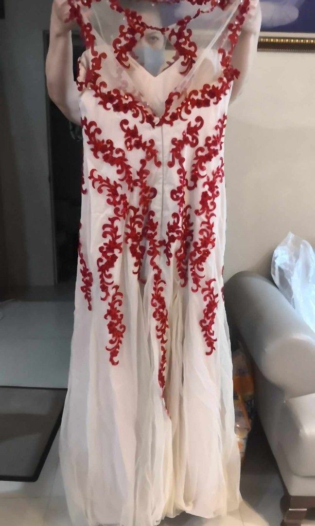 Red beige lace gown, Women's Fashion, Dresses & Sets, Evening dresses & gowns on Carousell Red beige lace gown, Women's Fashion, Dresses & Sets, Evening dresses & gowns on Carousell