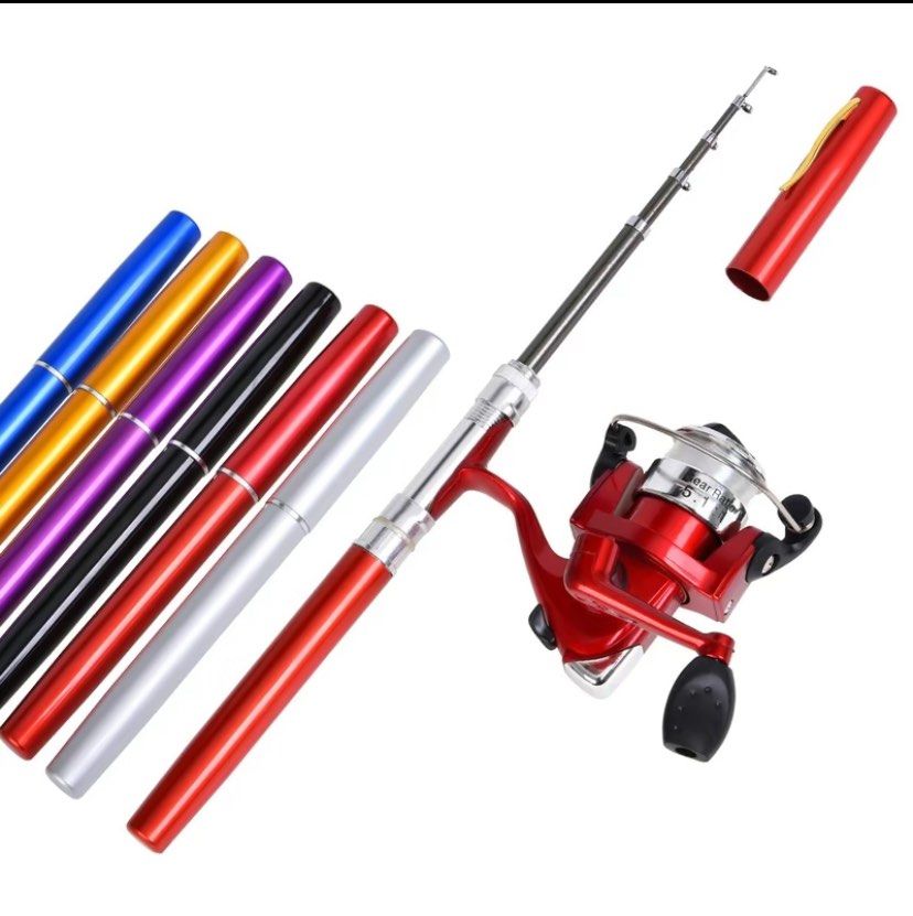 Ro]1 Set Pen Fishing Rod Telescopic Non-slip Exquisite Easy to