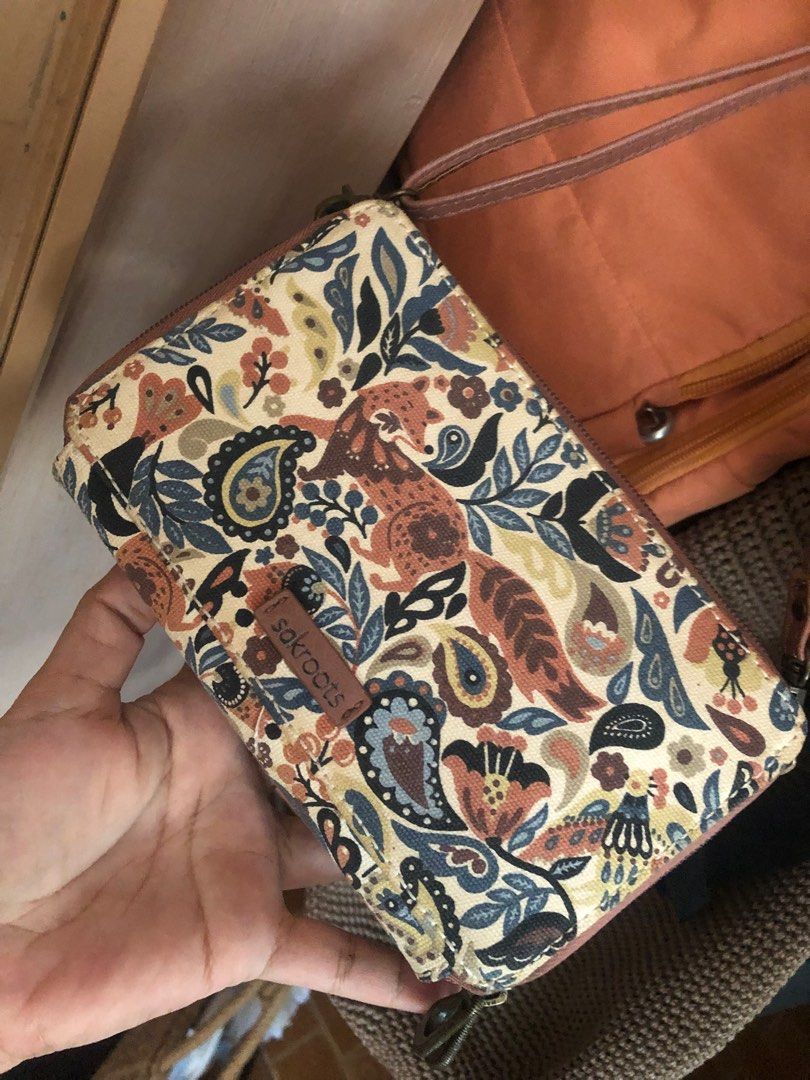 Sakroots Clay Enchanted Forest Luna smartphone cross body bag