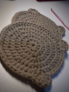 Set of 2 Crochet Coasters (Bear)
