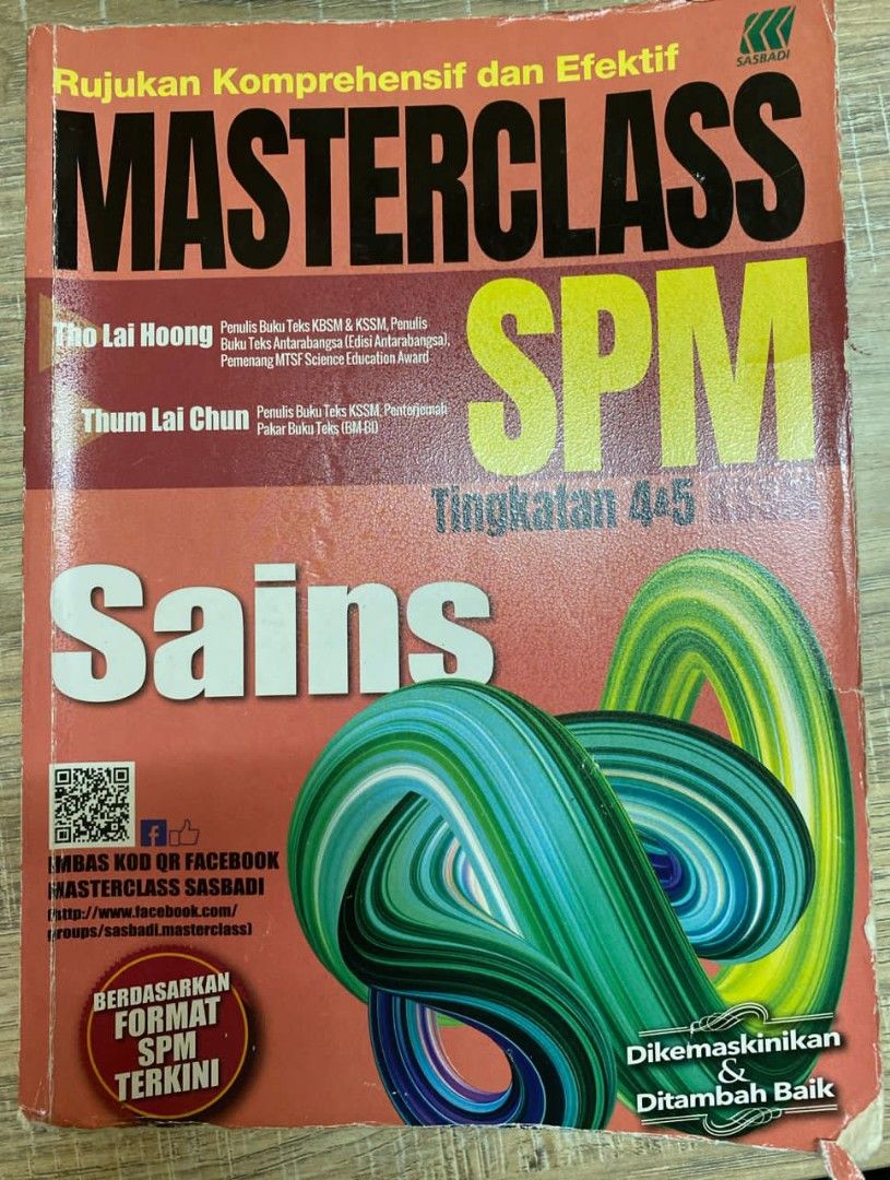 SPM Masterclass (Category: Textbooks) located in Banting. Submitted by luqer (Listing ID 1289360798, Image 2). Description: Good reference books for Form 4 and Form 5 students Both books have some tears, but still usable RM18 for one book.