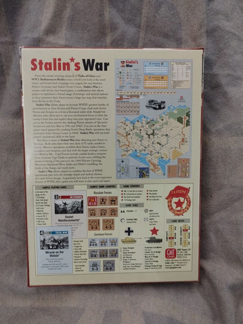 Stalin's War GMT 出品boardgame 戰棋全新, 興趣及遊戲, 玩具& 遊戲類 ...