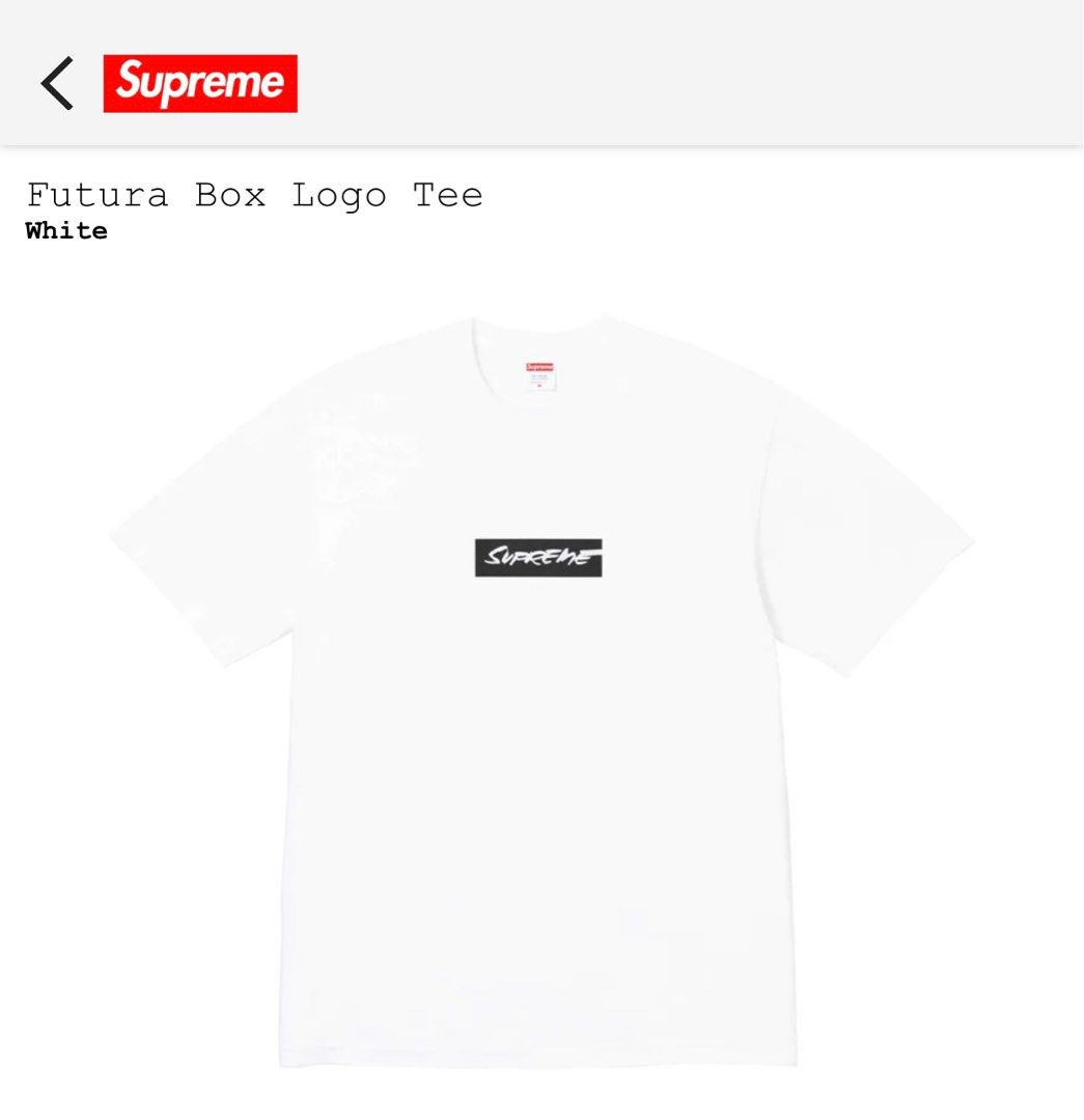 SUPREME - Futura Box Logo Tee, 男裝, 上身及套裝, T-shirt、恤衫、有