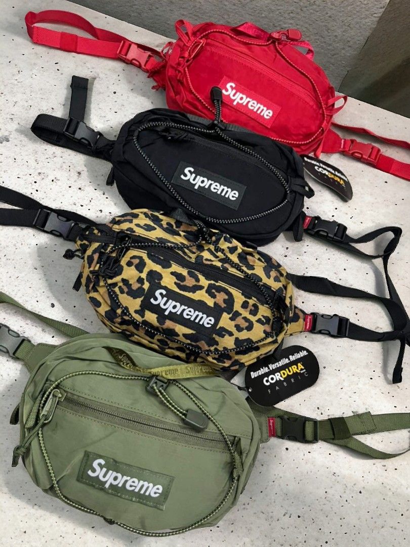 Supreme Fanny Pack / Belt Bag (Category: Belt bags, Clutches and Pouches) located in Manila. Submitted by mlcrln (Listing ID 1289292079, Image 1). Description: ‼️ FOR SALE ‼️ SUPREME FANNY PACK / BELT BAG Brand New and Complete with Tag 💯 (Will send additional details if requested) Available Colorway • Red • Black • Green • Cheetah Skin Location: Tondo, Manila / South Caloocan Mode of Payment: Gcash or Online Banking for Online Transaction We al