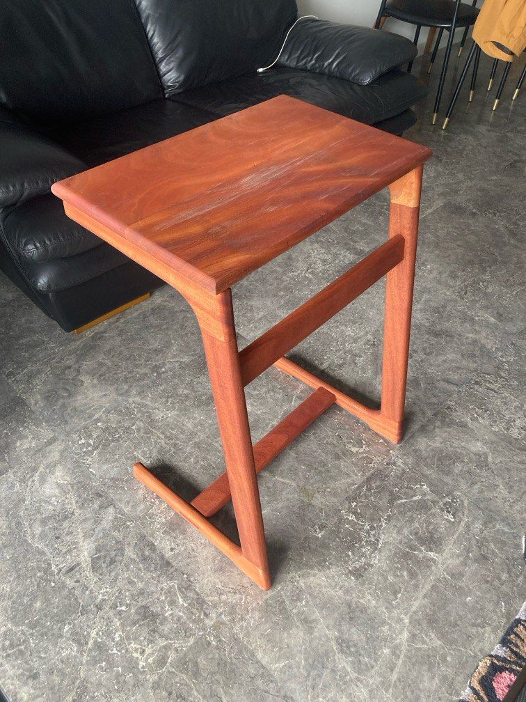 Tablemate (Category: Tables & Sets) located in Singapore. Submitted by quekhs (Listing ID 1289279219, Image 3). Description: Condition: 9/10. Solid wood - local African mahogany - table mate. This is hand made, so expect imperfection. Otherwise in excellent condition. Self collect from my place only. Tag: laptop table, side table.