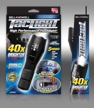 Taclight flashlight 40x brighter