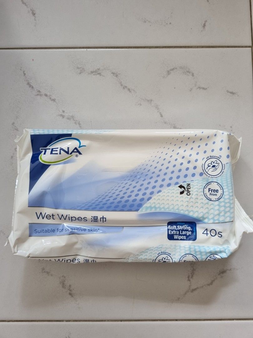 TENA Wet Wipes (Category: Medical Supplies & Tools) located in Singapore. Submitted by simplymusic (Listing ID 1289241174, Image 1). Description: 1 pack for $3 2 packs for $5.
