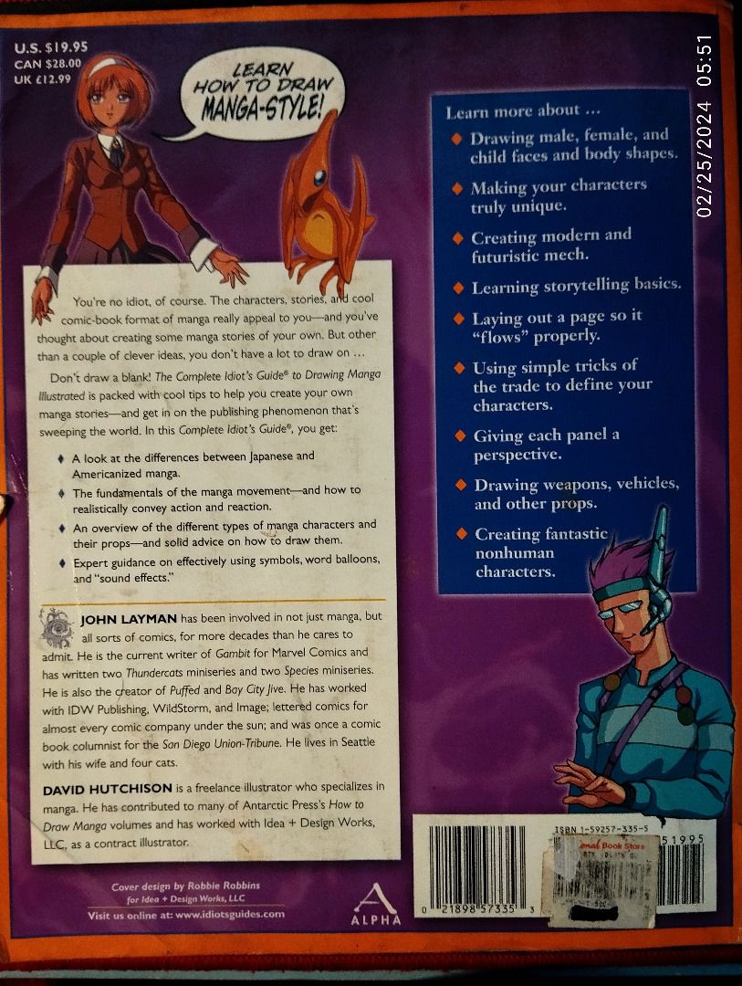 the-complete-idiot-s-guide-to-drawing-manga-illustrated-hobbies-toys