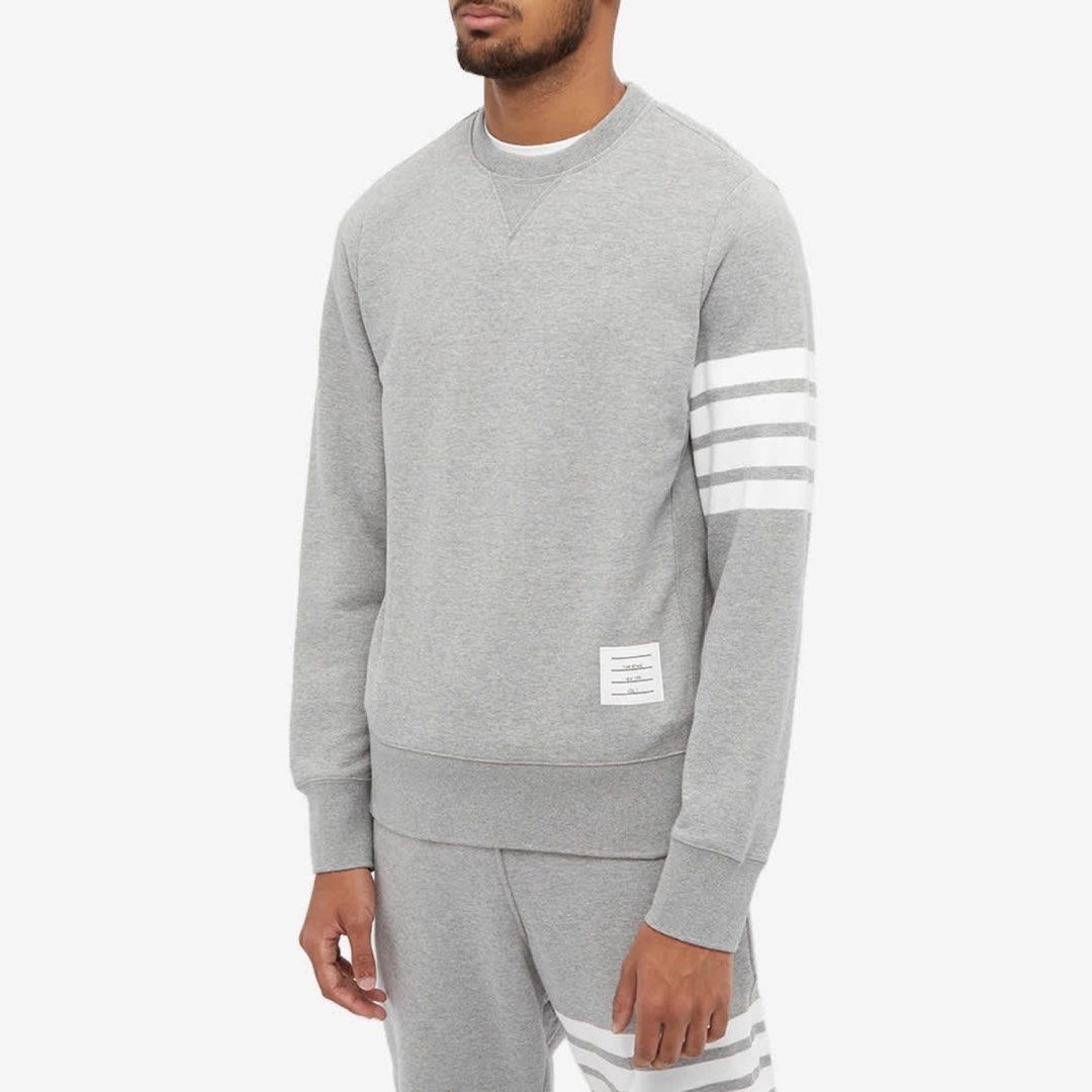 Thom Browne Engineered Stripe Crew Sweat Men s Fashion Coats