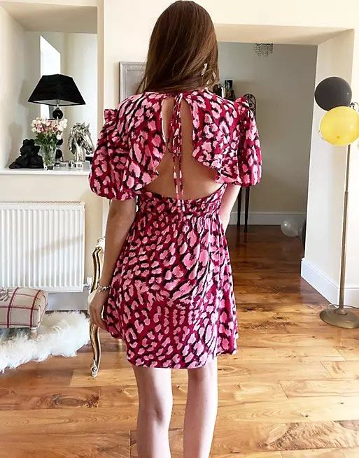 Topshop petite leopard print dress on sale
