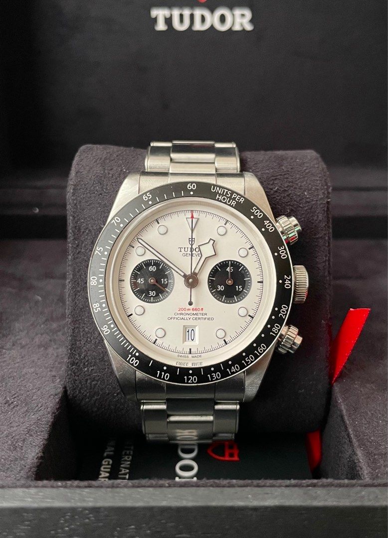 Tudor Black Bay Chrono 🐼 (Category: Luxury Watches) located in Manila. Submitted by watchguyph (Listing ID 1289317605, Image 1). Description: Tudor Black Bay Chrono 41mm Ref 79630 2021 Foreign ad Complete set 💯 Condition 9.8/10 **way below SRP 320k+waitlist Pm for inquiries.