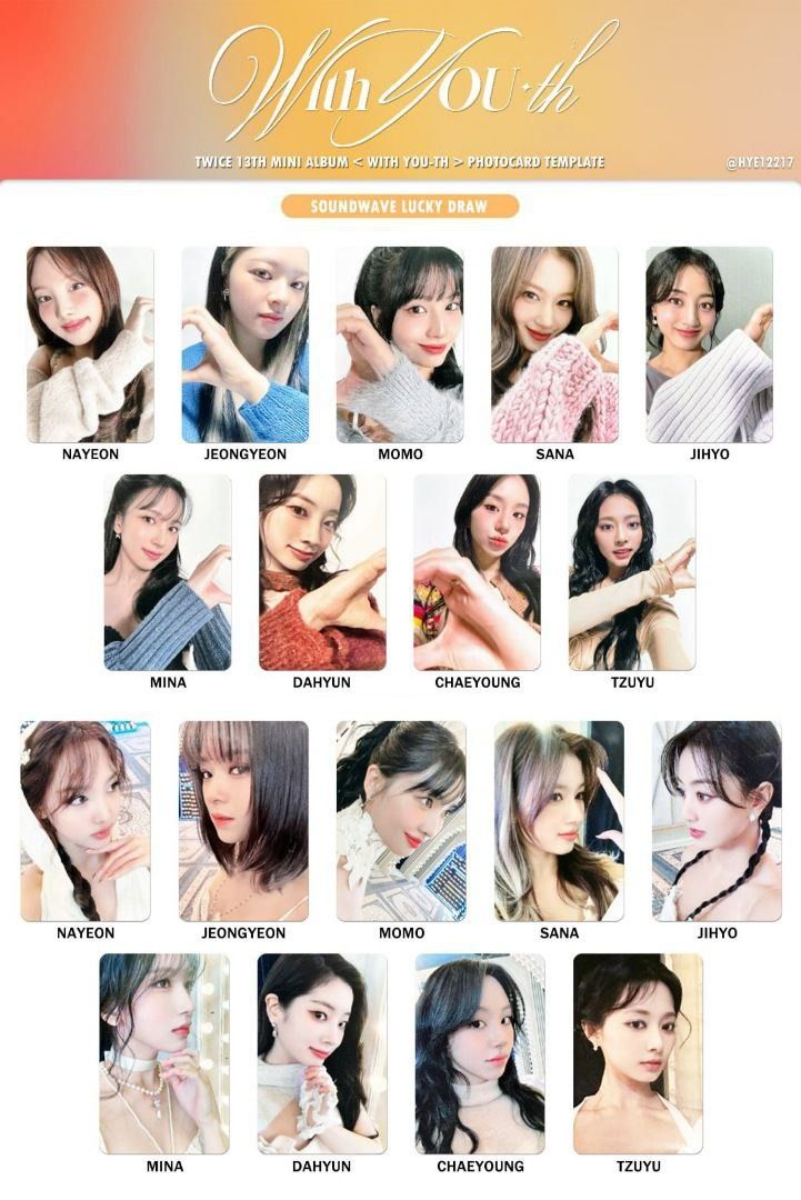 SG SHARING] TWICE <WITH YOU-TH> SOUNDWAVE 1.0 LUCKY DRAW ONLY 