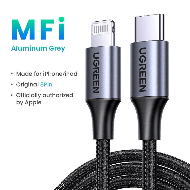 UGREEN TYPE C TO LIGHTNING CABLE (BRAIDED ALUMINUM) (Category: Chargers & Cables) located in Taguig. Submitted by imackdigitalstrading (Listing ID 1289362014, Image 2). Description: .