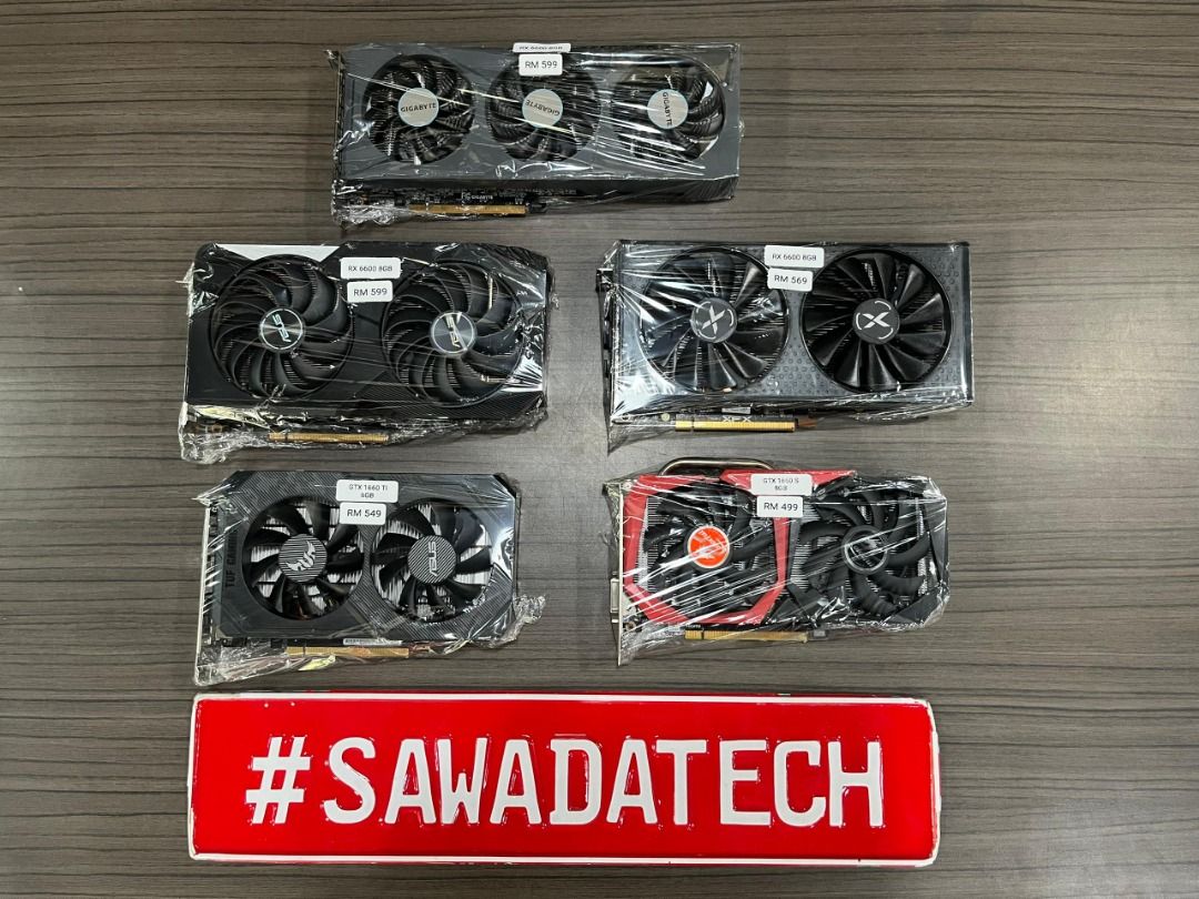 USED GRAPHIC CARD GTX 1660 SUPER 6GB 1660 TI RX 6600 8GB GPU