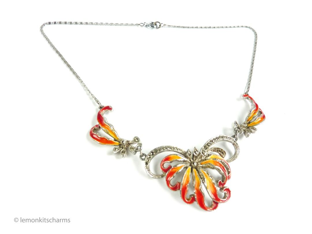 Marcasite necklace hotsell vintage