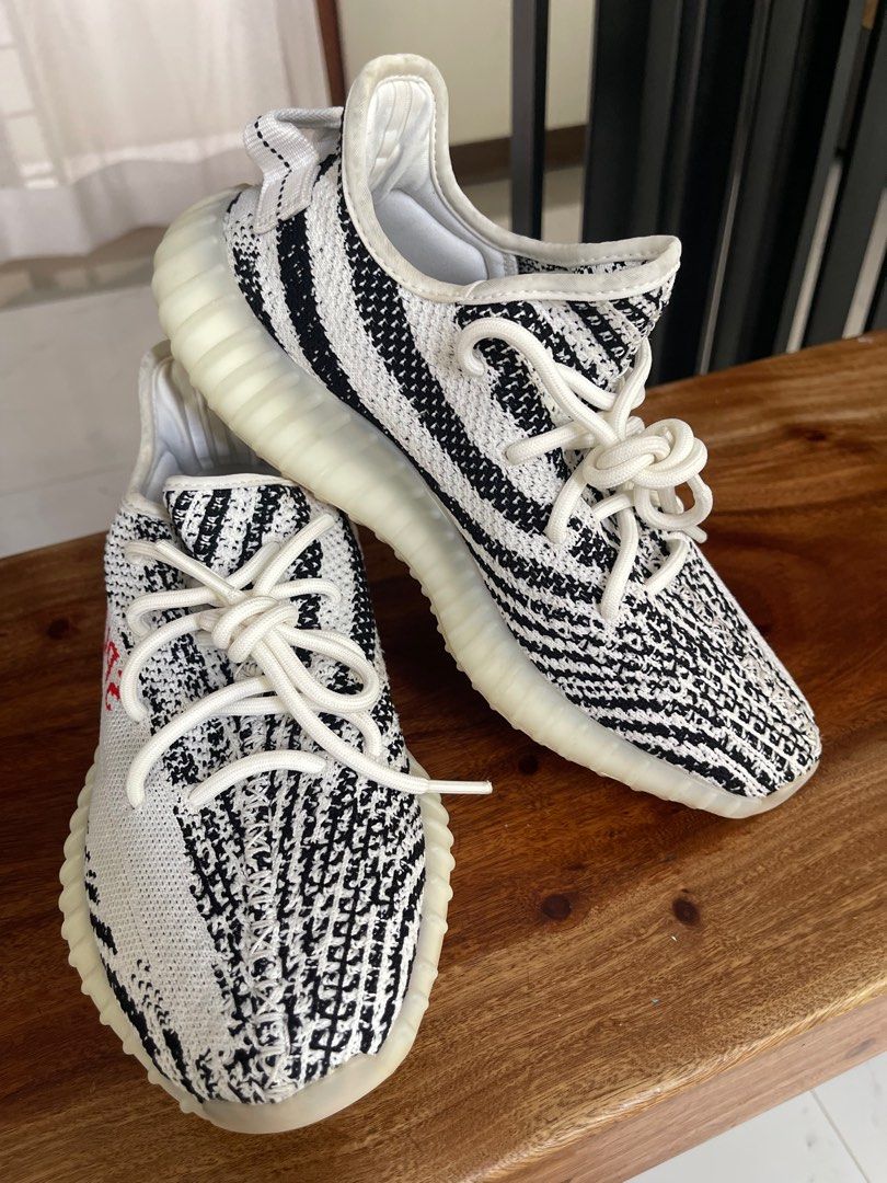 Yeezy Boost 350 V2 Zebra (Category: Sneakers) located in Batangas. Submitted by jacwell (Listing ID 1289271818, Image 1). Description: 🔥🔥Yeezy Boost 350 V2 Zebra🔥🔥 ✅ 💯 original ✅ Excellent condition ✅ Size : US7/UK 6 1/2 /FR40/JP250/CHI245 ✅ Original price : P20k ❌ box (left in the US) RFS : gift , wrong size.