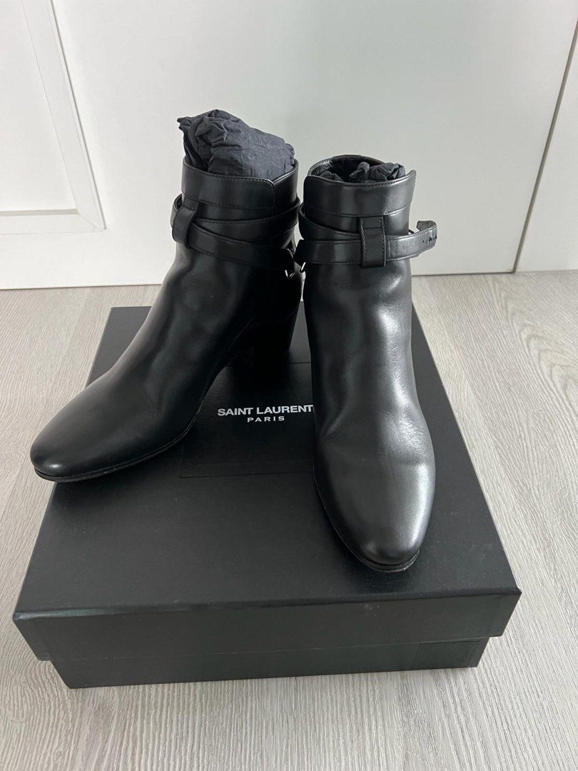 Saint laurent jodhpur leather ankle boots Women s Fashion Footwear Boots on Carousell