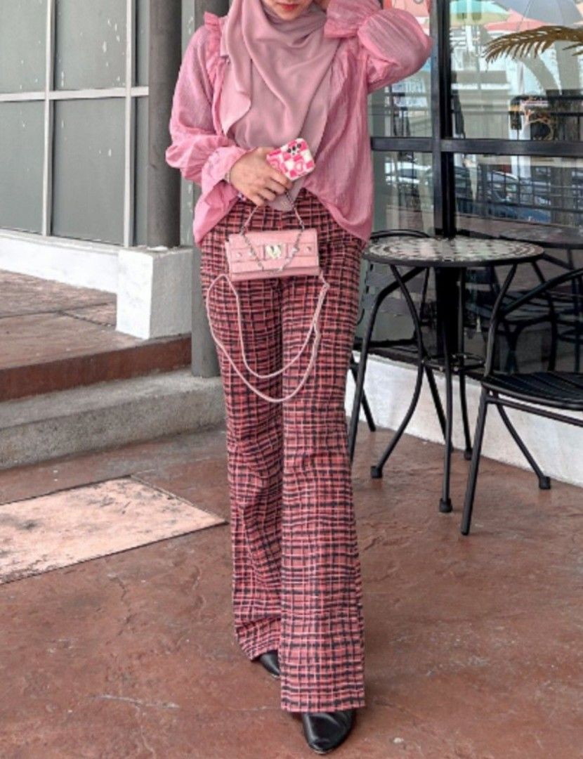 BRAND NEW] ZARA Checkered Pants (XS), Women's Fashion, Bottoms
