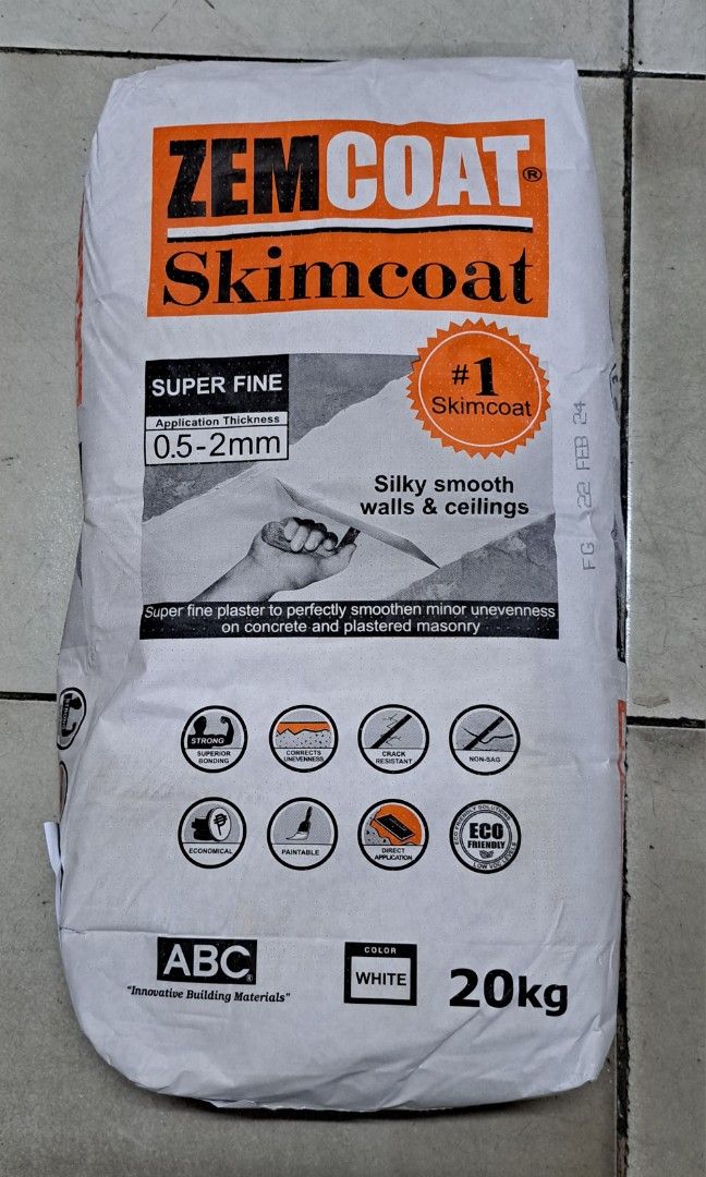 ZEMCOAT SKIMCOAT SUPER FINE (Category: Construction & Building Materials) located in Manila. Submitted by tonpornel (Listing ID 1289242433, Image 1). Description: Ton-Pornel Mercantile • We supply Powertools, Hardware tools, Plumbing, Paints, Electrical and Construction materials • We offer Paint Mixing and Powertools Repair Visit us: 38 Marcos Highway Mayamot, Antipolo City https://maps.google.com/?cid=1384230075759805792&entry=gps Store hours M