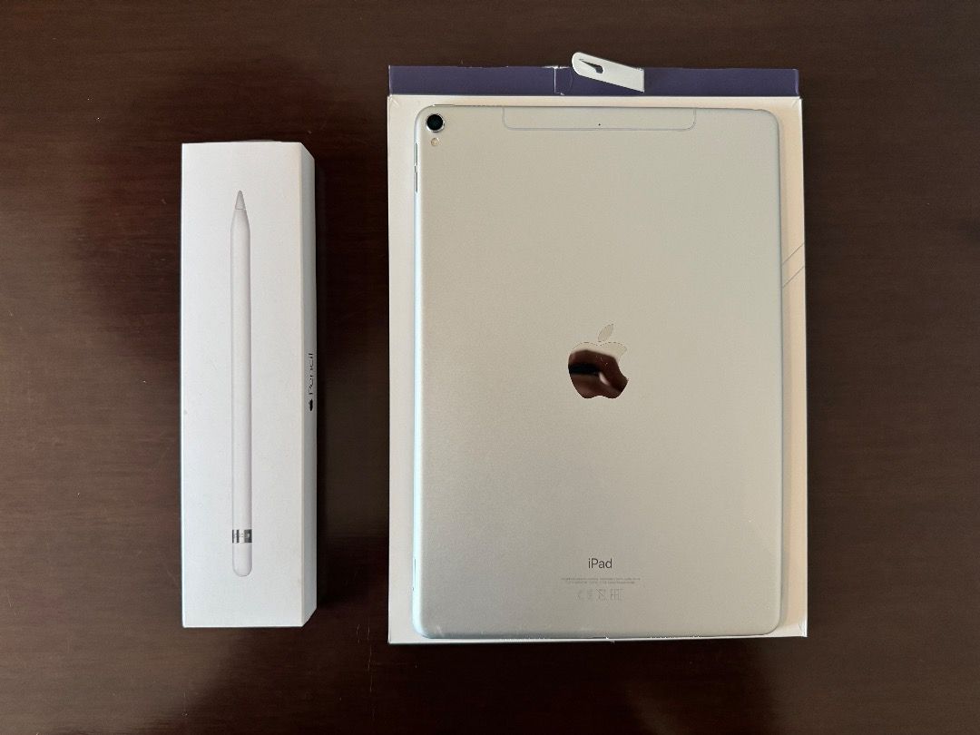 10.5-inch iPad Pro Wi-Fi + Cellular 64GB (Silver), Apple Pencil ...