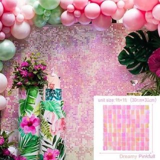 20 pcs tiles dreamy pink shimmer Sequin Wall backdrop