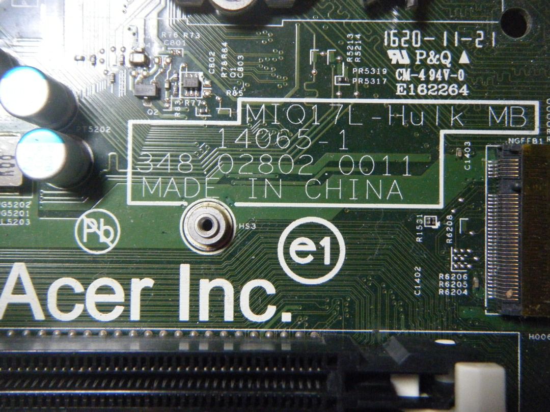 售或換 ACER MIQ17L HULK intel 6代(1151)瑕疵主機板, 電腦及科技產品, 電腦周邊產品, 電腦周邊產品在旋轉拍賣