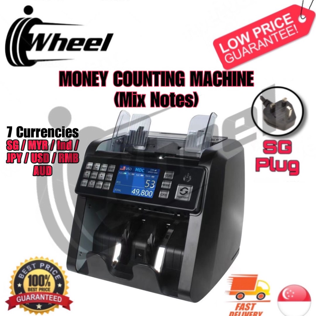 ✓ INSTOCK - MONEY NOTE COUNTER/MONEY MACHINE COUNTING : SG PLUG, Computers  & Tech, Office & Business Technology on Carousell