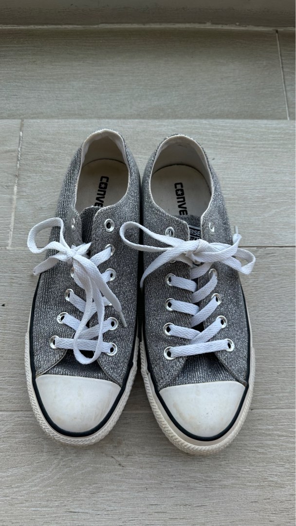 Glitter silver converse online