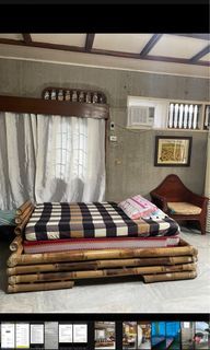 Bamboo made queen sized bed with mattress