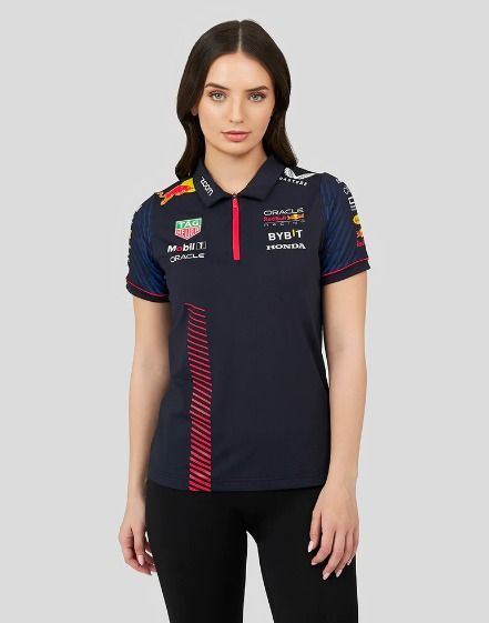 Red polo t shirt women's sale