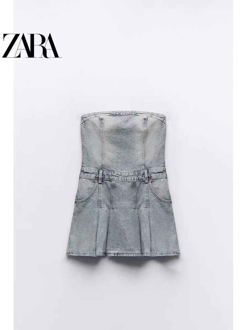 BNWT Zara tube Denim Dress TRF, Women's Fashion, Dresses & Sets, Dresses on  Carousell
