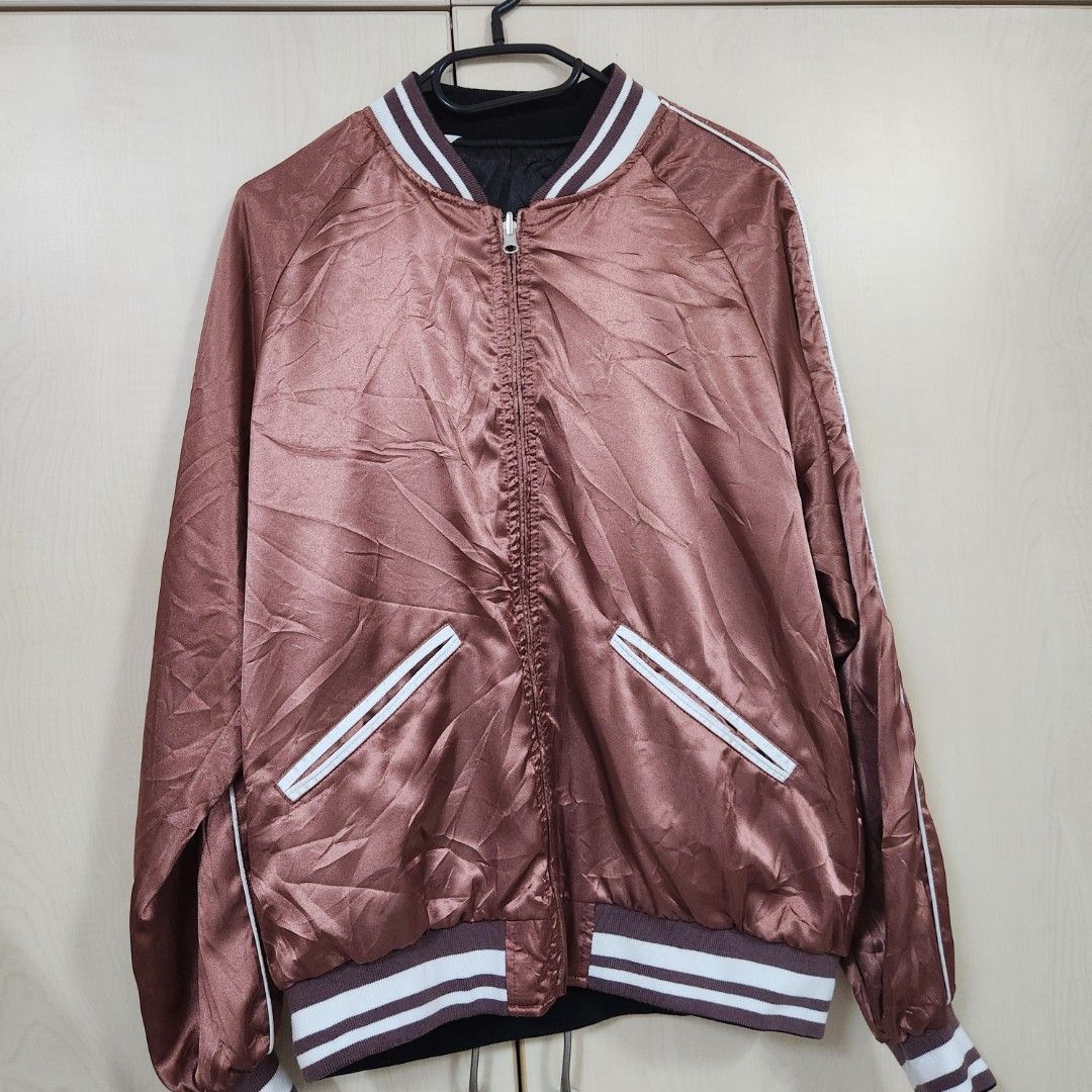 Browny Vintage (WeGo) Reversible Bomber Jacket, Women's Fashion