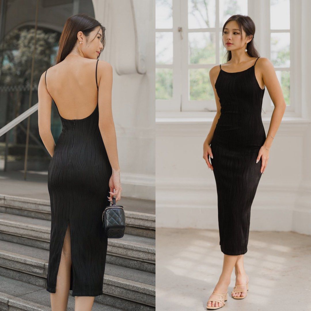 Carrislabelle Sornia Low Back Dress Black