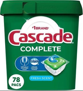 Cascade Complete Dishwasher Detergent (78 Pacs)