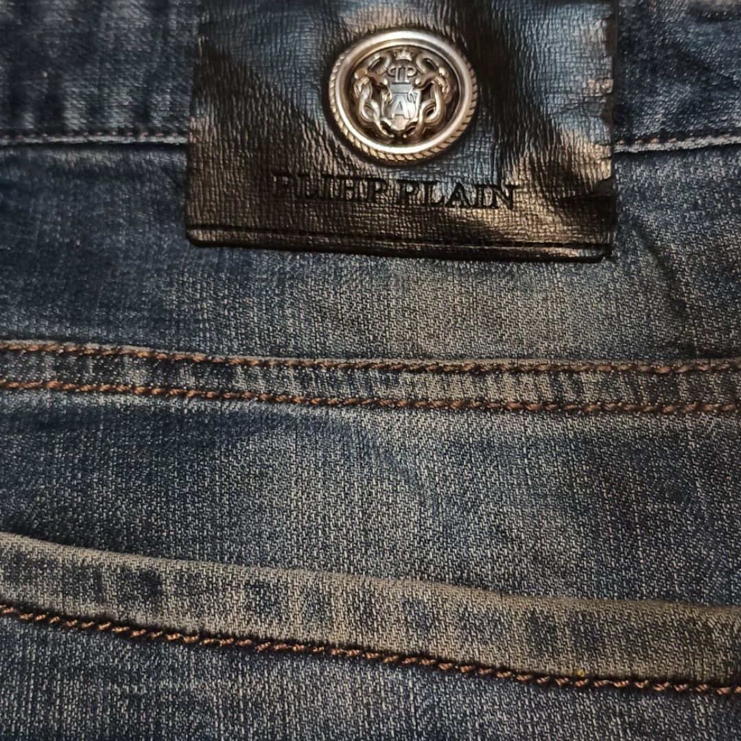 Celana Jeans Philipp Plein, Fesyen Pria, Pakaian Bawahan di