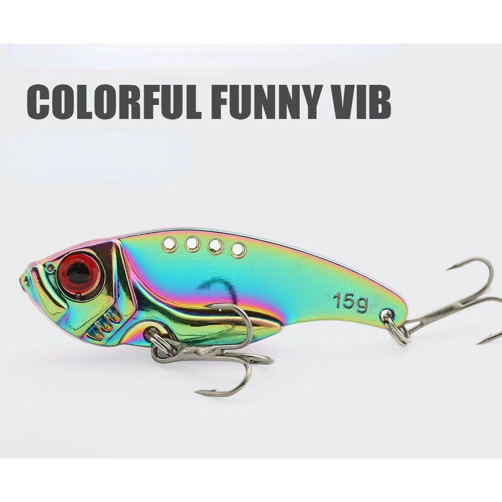 Colorful Metal VIB Hard Fishing Lure Bass Crankbait Fishing