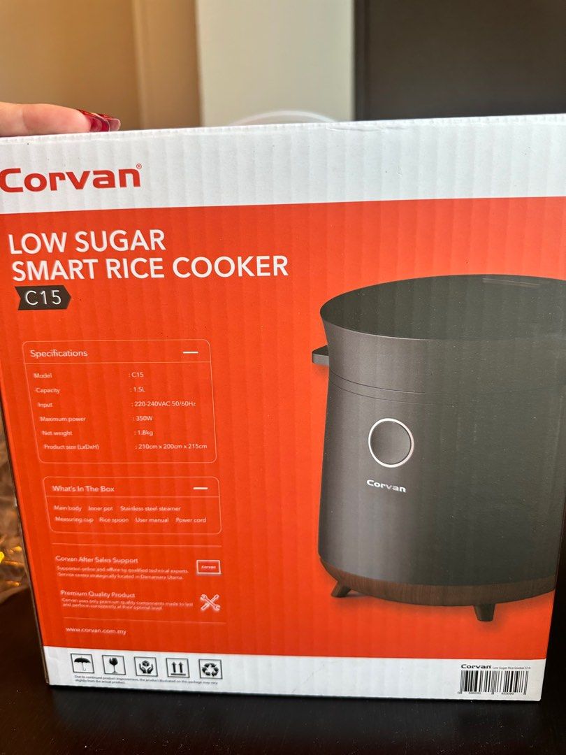 Corvan Low sugar rice cooker, Furniture & Home Living, Kitchenware