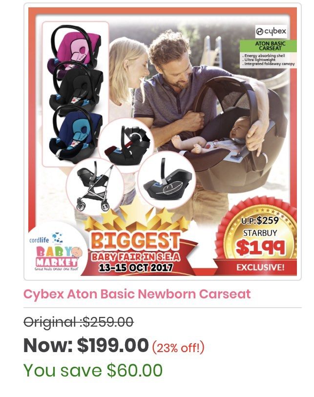Cybex Aton Basic Newborn Car Seat Pink Babies Kids Going Out